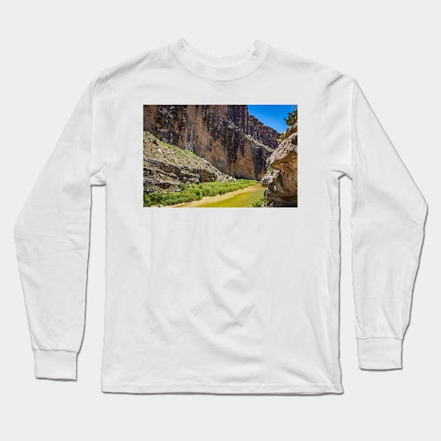 Santa Elena Canyon Long Sleeve T-Shirt by Gestalt Imagery